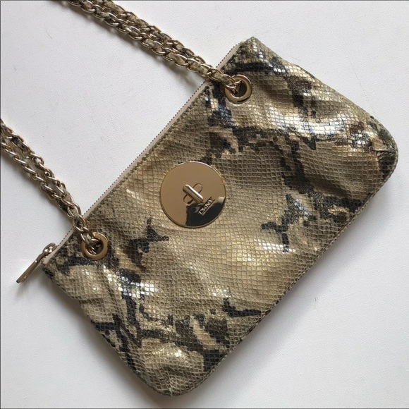 DNKY Leather Embossed Snakeskin Bag - Picture 3 of 8